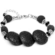 Natural Black Lava Bead Bracelet