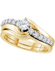 0.51CT DIAMOND 0.20CT CENTER ROUND BRIDAL SET