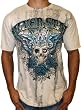 SILVER STAR Flying High Mens UFC MMA Forrest Griffin Skulls T-Shirt Tee Top Sand Brown
