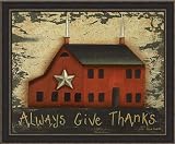 Always Give Thanks-Saltbox-Rustic-Folk-Framed Art Print
