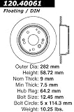 Centric Parts 121.40061 C-Tek Standard Brake Rotor