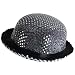 SILVER SEQUINS, BOWLER / DERBY DANCE RECITAL, COSTUME HAT ** Medium
