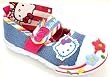 Hello Kitty Girls Water Slide Denim Slip On Flat Canvas Deck Shoes