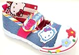 Hello Kitty Girls Water Slide Denim Slip On Flat Canvas Deck Shoes