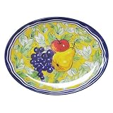 Le Cadeaux Triple Weight Melamine 16 Inch Oval Serving Platter, Cassis by 