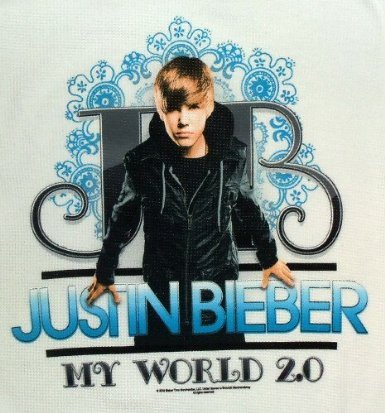 Justin Bieber - My World 2.0 - Thermal Long-Sleeve Fitted Juniors T-Shirt Plus SIZE: XX-LARGE