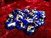 Cobalt Blue Glass Rune Stone Set
