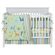 Sumersault Baby Jungle 4 piece Crib Set-Multicolor