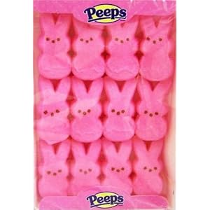 Marshmallow Peeps Pink Easter Bunnies 12ct