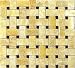Honey Onyx Basketweave (Black Dots) Marble Tile Premium Polished