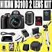 Nikon D3100 14.2MP Digital SLR Camera with 18-55mm f/3.5-5.6G AF-S DX VR and Nikon 55-200mm f/4-5.6G ED IF AF-S DX VR Zoom-Nikkor Lenses + Nikon EN-EL14 Battery + 16GB Deluxe Accessory Kit