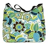 OiOi Blue Floral Bouquet Hobo Diaper Bag