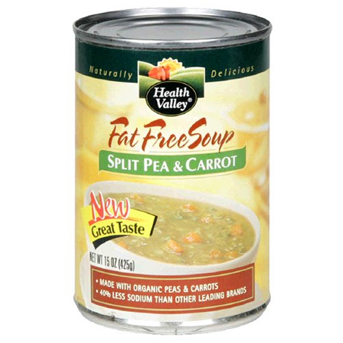 Health Valley Split Pea And Carrot Soup, 15 Ounce Cans (Pack of 12)