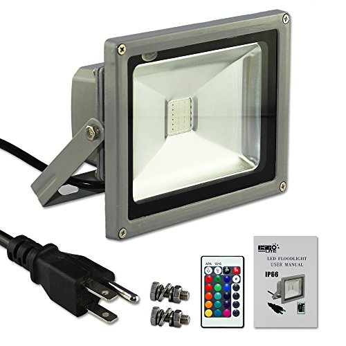 Esco Lite 20w Rgb Color Changing Led Flood Light With Memory