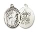 Sterling Silver St. Brendan the Navigator Navy Pendant with 24" Stianles Steel Chain in Gift Box