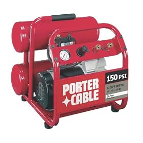 Porter-Cable C3101 15 Amp 1-1/2 Horsepower 4.3 Gallon Oil-Free Side Stack Compressor