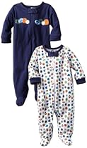 Gerber Baby-Boys 2 Pack Sleep N Play Zip Front Sports