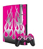 PS3 Pink Flame Digiwrap & 2 Matching Controllers