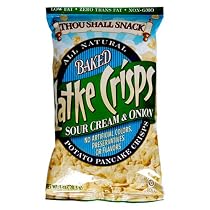 Thou Shall Snack Latke Crisps, Sour Cream & Onion, 1-Ounce Bags (Pack of 24)