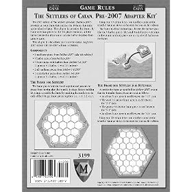 Family Board Games Settlers of Catan pre 2007 Adapter Kit by MayFair Games