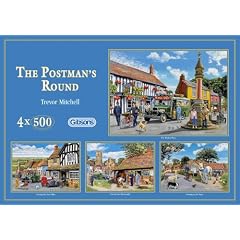 4 x 500 Teile Puzzle - Der Brieftr�ger auf Tour