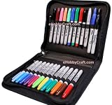 24 Pc Sharpie Marker Set with Zippered Storage Case