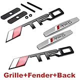BENZEE 4pcs Sets AM81 TRD Racing Front Grille Black + Fender Side Sticker + Back Sticker Car Emblem Badge For TOYOTA COROLLA RAV4 Camry PRIUS REIZ