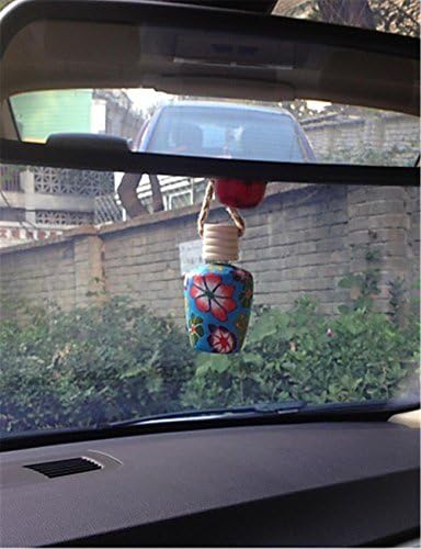 LEBOSH? Polymer Clay Perfume Pendant Barrel Essential Oil Bottles Car Hanging Decorations (Random Color)