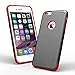 iPhone 6 Plus Case, Caseology [Sleek Armor Series] Slim Fitted Hard Exterior [Black / Red] [Metallic Shell] for Apple iPhone 6 Plus & iPhone 6S Plus