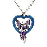 SilberDream Schmuck Anh�nger Elfe Fairy blaues Herz mit Kette Fantasy Elfen mit Zirkonia by J. Galbreth EK012von "SilberDream"