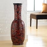 IMAGE OF Aged Copper Mosaic Floor Vase