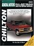 General Motors Full-Size Trucks, 1988-98, Repair Manual (Chilton Automotive Books)