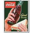 Coca-Cola Tin Metal Sign : Coke is Good with Food
