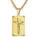 Crucifix Cross Pendant Antique 18K Gold Plated Or Stainless Steel Christian Jewelry Jesus Necklace