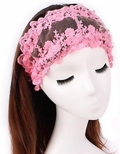 Beautiful Home Cute Lace Makeup Hair Bands Beauty Headband (Red)