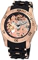 Invicta Men's 1259 Sea Spider Mechanical Skeleton Dial Black Polyurethane Watch