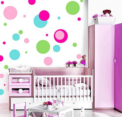 Nursery Wall Decals - color circles 2 - Large Size