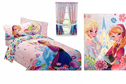Sale Disney Frozen Elsa Anna Comforter Sheet Set Plush Blanket