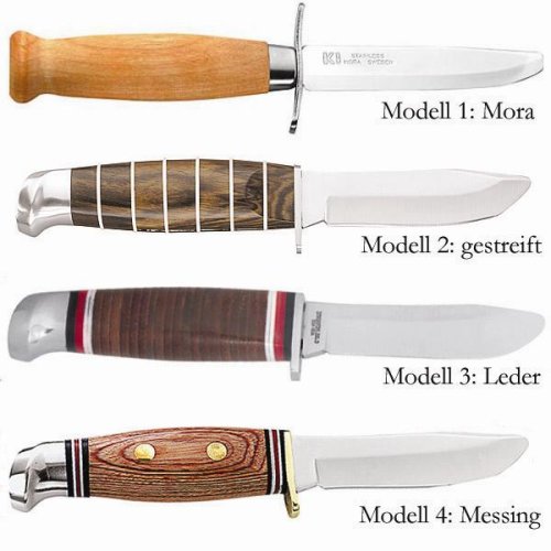 Mora Kindermesser, rostfrei, Birkenholz, Lederscheide