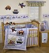 Bedtime Originals Travel Time 4-Piece Baby Crib Bedding Set - Blue