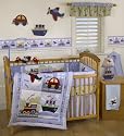 Bedtime Originals Travel Time 4-Piece Baby Crib Bedding Set - Blue