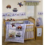 Bedtime Originals Travel Time 4-Piece Baby Crib Bedding Set - Blue by Lambs & Ivy