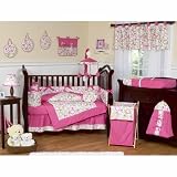 Pink Mod Circles 9 Piece Crib Set