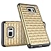 Galaxy Note 7 Case, Note 7 Case, Tekcoo® [Tstar Series] [Champagne Gold] Studded Rhinestone Crystal Bling Rubber Defender Plastic Rugged Slim Hard Case Cover For Samsung Galaxy Note 7 2016 N930