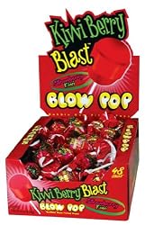 Charms Blow Pops, Kiwi Berry Blast, 48-Count Lollipops (Pack of 3)