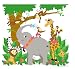Jungle Hula Party Paint by Number Wall Mural