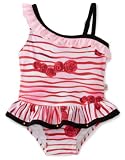 Floatimini Baby-Girls Infant Rose Print One Shoulder Swimwear