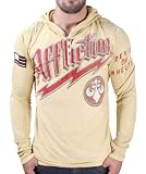 AFFLICTION Milwaukee Henley Pull Over Mens Hoodie Yellow Size S