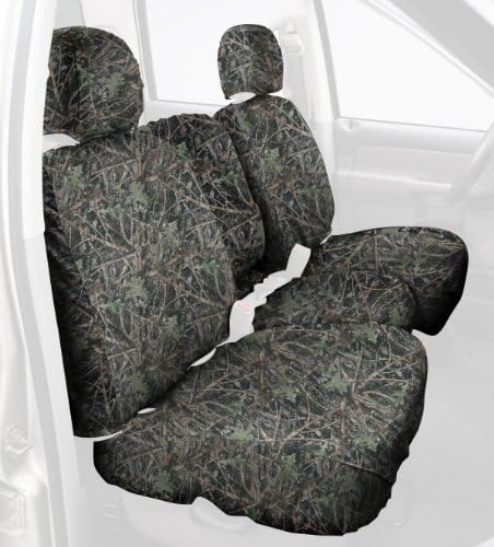 Covercraft Custom-Fit Front Bench SeatSaver Seat Covers - Polyester Fabric, Conceal Green