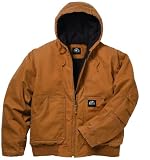 Polar King Brushed - washed Premium Duck Insulated Fleece - lined Hooded Jacket Tall